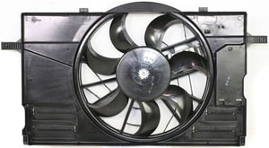 Radiator Fan Assembly with Control Module for Volvo S40 (2004-2011) and C30 (2008-2013), Replacement
