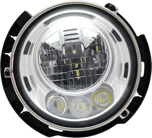 Headlight Assembly for 2017-2018 Jeep Wrangler (JK), Right <u><i>Passenger</i></u> Side LED Light, From 7-17, Replacement (CAPA Certified)