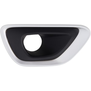 Front Fog Light Molding for Jeep Grand Cherokee 2014-2016, Right <u><i>Passenger</i></u> Side, Black with Silver Trim, Excluding SRT Model, Replacement