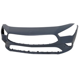 Front Bumper Cover for Mercedes-Benz CLA250 2020-2023, Primed (Ready to Paint), without AMG Package and Active Park Assist Sensor Holes, Replacement