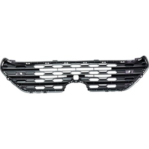Grille for Toyota RAV4 2019-2023, Painted Silver Shell and Insert, w/ Front View Camera Hole, Hybrid/Limited Models, Replacement