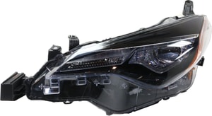 Headlight Assembly for Toyota Corolla 2017-2019 Left <u><i>Driver</i></u>, Bi-LED with LED Daytime Running Light, CE/L/LE/LE ECO Models, Replacement