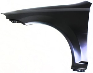 Front Fender for RENO 2005-2008, Left <u><i>Driver</i></u>, Primed (Ready to Paint), Hatchback, without Signal Light Hole, Replacement
