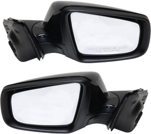 Mirror Pair/Set for Buick Lacrosse/Allure 2010-2012, Right <u><i>Passenger</i></u> and Left <u><i>Driver</i></u>, Power, Manual Folding, Heated, Paintable, Suitable for Base/CX/Premium Models, Replacement