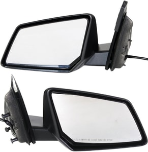 Mirror Pair/Set for GMC Acadia/Acadia Limited 2009-2017, Right <u><i>Passenger</i></u> and Left <u><i>Driver</i></u>, Power Adjustment, Manual Folding, Non-Heated, Textured, without Signal Light, Replacement