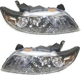 Headlight Replacement Pair/Set for Infiniti FX35/FX45 2003-2008, Right <u><i>Passenger</i></u> and Left <u><i>Driver</i></u>, Lens and Housing, HID/Xenon, without Sport Package, without HID Pair/Set