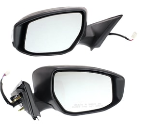 Mirror Pair/Set for Nissan Altima 2013-2018, Right <u><i>Passenger</i></u> and Left <u><i>Driver</i></u>, Power Adjustable, Manual Folding, Paintable, In-Housing Signal Light, without Auto Dimming or Blind Spot Detection and Memory, Non-Heated Replacement