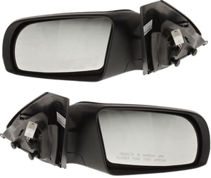 Mirror Pair/Set for Nissan Altima 2008-2013, Right <u><i>Passenger</i></u> and Left <u><i>Driver</i></u>, Power Adjustment, Manual Folding, Non-Heated, Paintable, with In-Housing Signal Light, without Auto Dimming, BSD, and Memory Replacement