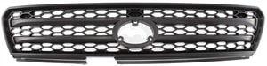 Grille for Toyota RAV4 2001-2003, Horizontal Bar Insert, Painted Black Shell and Insert, Replacement