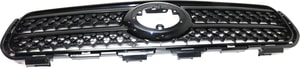 Black Shell and Insert Grille for 2006-2008 Toyota RAV4 2.4L Engine, Fits Base/Sport Models, Replacement