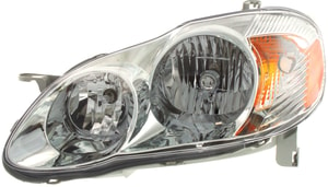 Headlight Assembly for 2003-2004 Toyota Corolla S Model, Left <u><i>Driver</i></u> Side, Halogen, Replacement