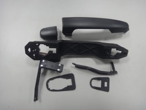 Exterior Rear Left <u><i>Driver</i></u> Door Handle for 2002 - 2006 Toyota Camry, USA Built with Frame, Cover, Primed to Match, Replacement,  69211AA020C0-PFM