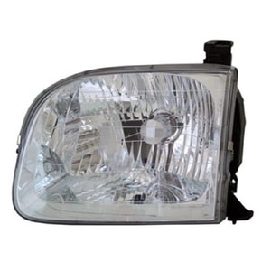 2000 - 2004 Toyota Tundra Front Headlight Assembly Replacement Housing / Lens / Cover - Left <u><i>Driver</i></u> Side - (Crew Cab Pickup)