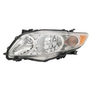 2009 - 2010 Toyota Corolla Front Headlight Assembly Replacement Housing / Lens / Cover - Left <u><i>Driver</i></u> Side - (Base Model + CE + LE)