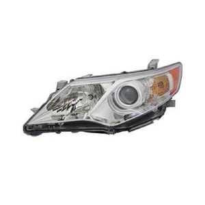2012 - 2014 Toyota Camry Front Headlight Assembly Replacement Housing / Lens / Cover - Left <u><i>Driver</i></u> Side - (Gas Hybrid + Hybrid LE + Hybrid XLE + L + LE + XLE)