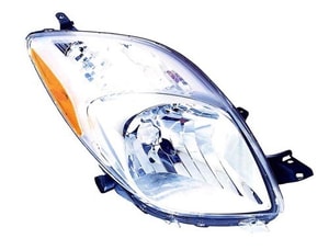 2006 - 2008 Toyota Yaris Front Headlight Assembly Replacement Housing / Lens / Cover - Right <u><i>Passenger</i></u> Side - (2 Door; Hatchback)