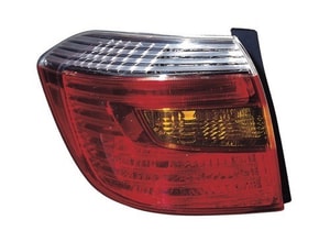 2008 - 2010 Toyota Highlander Rear Tail Light Assembly Replacement / Lens / Cover - Left <u><i>Driver</i></u> Side - (Sport + Sport Premium)
