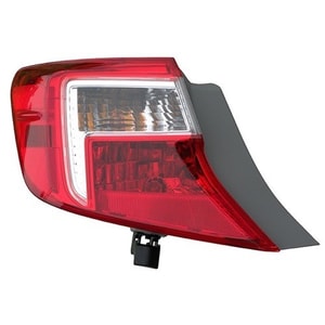 2012 - 2014 Toyota Camry Rear Tail Light Assembly Replacement / Lens / Cover - Left <u><i>Driver</i></u> Side Outer - (Gas Hybrid)