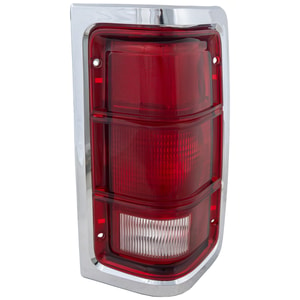 Tail Light for Dodge Full Size Pickup 1988-1993, Right <u><i>Passenger</i></u> Side, Lens and Housing with Chrome Trim, Replacement