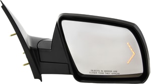 Right <u><i>Passenger</i></u> Mirror for 2008-2013 Sequoia and 2007-2013 Tundra, Non-Towing, Power-Controlled, Power-Folding, Heated, Chrome, with Puddle and Signal Lights, without Memory, Limited Model, Replacement