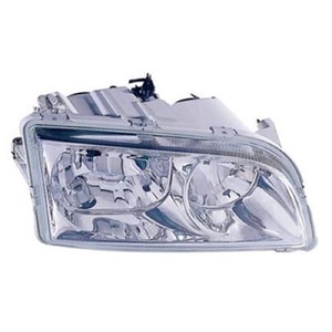 Headlight Assembly for Volvo S40/V40 2000-2004, Left <u><i>Driver</i></u>, Halogen, Chrome Interior, Old Body Style, CAPA-Certified, Replacement