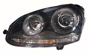 2005 - 2010 Volkswagen Jetta Front Headlight Assembly Replacement Housing / Lens / Cover - Left <u><i>Driver</i></u> Side