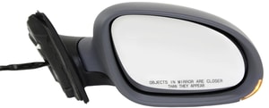 Power Mirror for Volkswagen Jetta 2005-2010 Right <u><i>Passenger</i></u>, Manual Folding, Heated, Paintable, with Signal Light, without Puddle Light, Sedan, Replacement