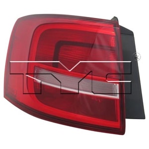 2015 - 2015 Volkswagen Jetta Rear Tail Light Assembly Replacement / Lens / Cover - Left <u><i>Driver</i></u> Side Outer - (Gas Hybrid)