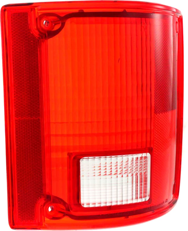Tail Light Lens for Chevrolet C/K Full Size 1973-1991 Right (Passenger), Without Chrome Trim, Replacement