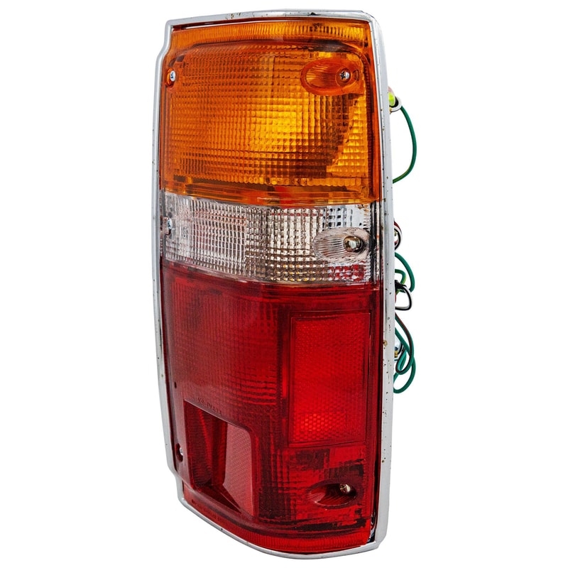 Tail Light Assembly for Toyota 4Runner 1984-1989, Right (Passenger) Side with Chrome Trim, Replacement