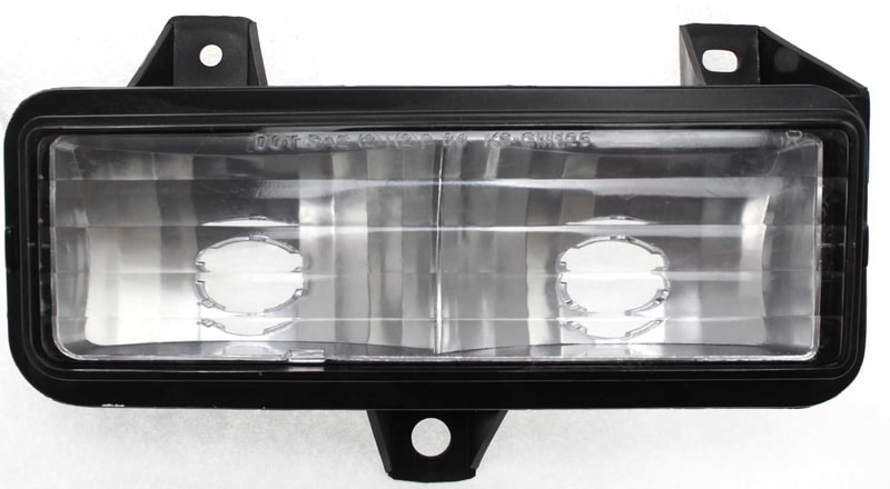 Park Light for Chevrolet Suburban (1989-1991), G-Series Van (1992-1996), Right (Passenger) Side, Lens and Housing, Single Headlight, Replacement