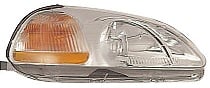 Right Headlight Assembly for 1996 - 1998 Honda Civic, Passenger Replacement, Includes Side Light, without Bulbs or Sockets, Composite,  33101S01305