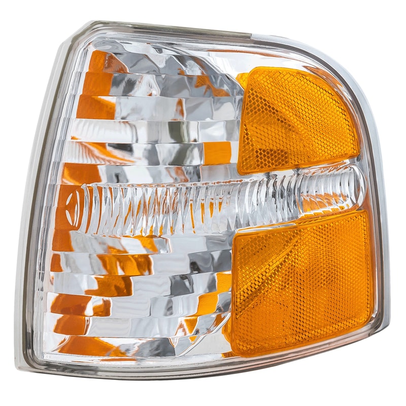 Corner Light for Ford Explorer 2002-2004, Left (Driver) Side, Lens and Housing, Excluding Sport Model, Up to 12-22-2003, Replacement