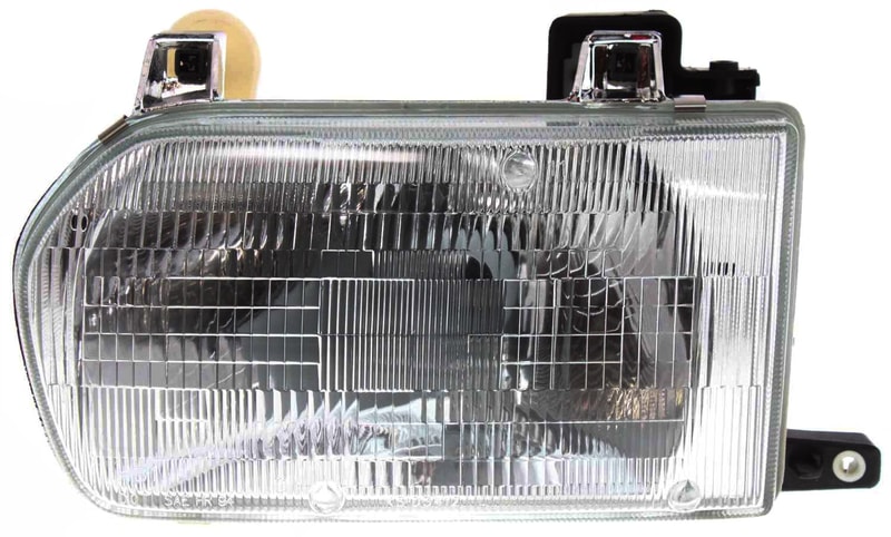Headlight Assembly for 1996-1999 Nissan Pathfinder, Left (Driver), Halogen, Effective Up to December 1998, Replacement
