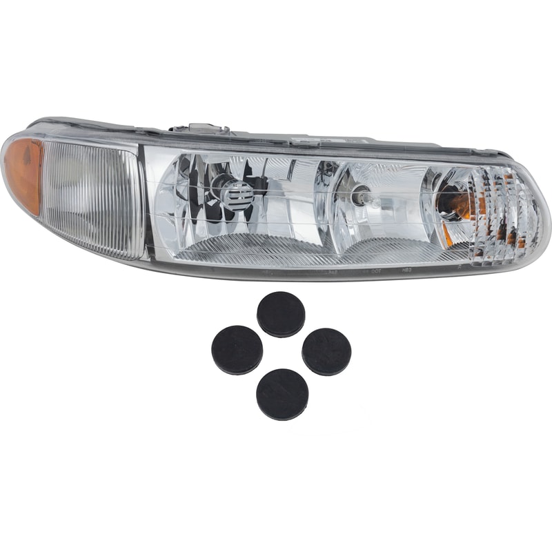 Headlight Assembly for Buick Century 1997-2005 & Regal 1997-2004, Right (Passenger), Halogen, Without Corner Light Bulb, Replacement
