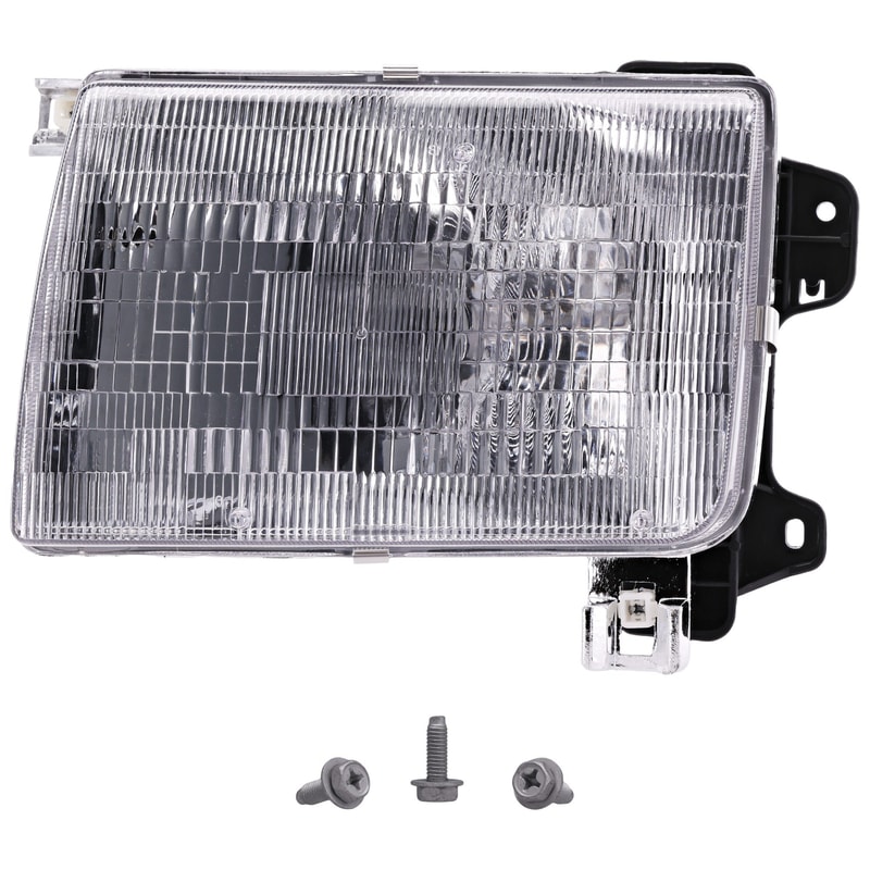 Headlight Assembly for Nissan Frontier 1998-2000, Left (Driver), Halogen, To 9-99, Replacement