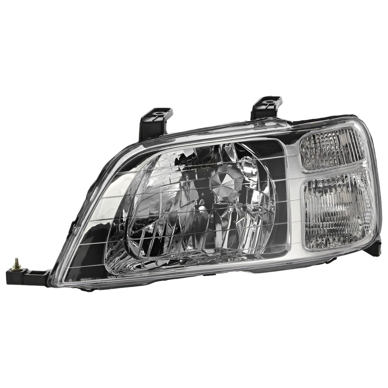 Headlight for Honda CR-V 1997-2001, Left (Driver) Side, Lens and Housing, Halogen, Replacement