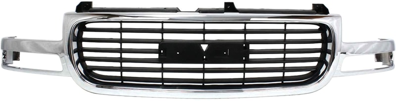 Chrome Shell/Painted Black Insert Grille for GMC Sierra 1500/2500 (1999-2002), Yukon (2000-2006) Excluding C3/Denali Models, Replacement