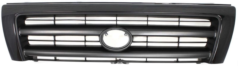 Grille for Toyota TACOMA 1998-2000, Painted Black Shell and Insert, 2WD (Two-Wheel Drive)/4WD (Four-Wheel Drive), with Pre-Runner, Color-Keyed Package, Replacement