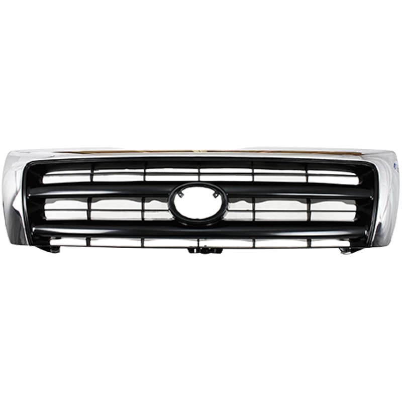 Chrome Shell/Painted Dark Argent Insert Grille for 1998-2000 Toyota Tacoma, 2WD (Two-Wheel Drive)/4WD (Four-Wheel Drive), with Pre-Runner, Replacement