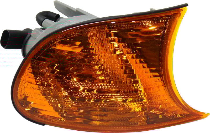 Corner Light Lens and Housing for BMW 3-Series (2000-2001), Right (Passenger), Amber Lens, Compatible with Convertible/Coupe Models up to 9/01, Replacement
