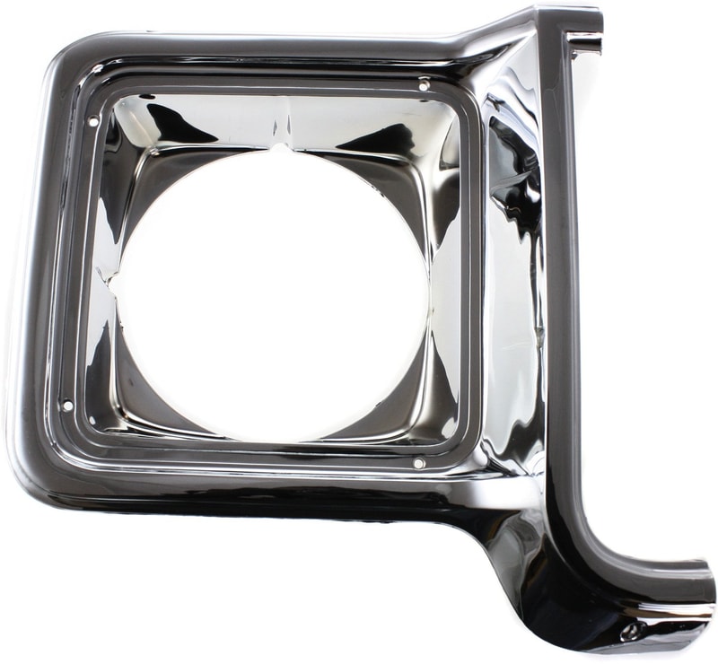 Headlight Door for Chevrolet C/K Series (1973-1978) and Suburban (1973-1980), Right (Passenger) Side, Chrome and Silver, Round, Replacement