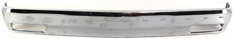 Front Bumper for Chevrolet S10 Blazer (1991-1992)/S10 Pickup (1982-1993), Chrome, with Molding Holes, Replacement