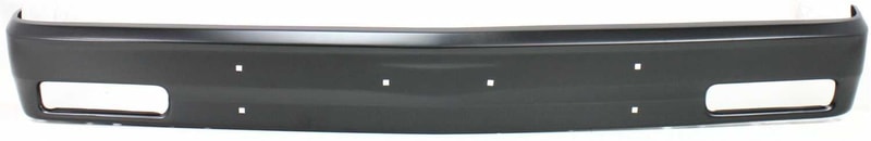 Front Bumper for Chevrolet S10 Blazer (1983-1994) and S10 Pickup (1982-1993), Black, Without Molding Holes, Replacement