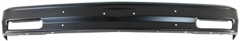 Front Bumper for Chevrolet S10 Blazer (1991-1994) and S10 Pickup (1991-1993), Black, Without Molding Holes, Replacement