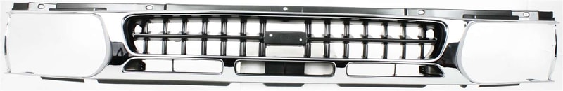 Chrome Shell Grille with Painted Dark Argent Insert for 1996-1999 Nissan Pathfinder, to December 1998, Replacement