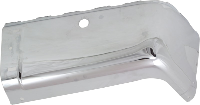 Rear Bumper End for Chevrolet Silverado / GMC Sierra 2007-2014, Right (Passenger), Chrome, with Sensor Holes, Excludes 2007 Classic, Replacement