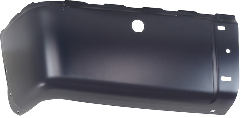 Rear Bumper End, Left (Driver) Side, for Silverado/Sierra, 2007-2014, Black Face Bar with Sensor Holes, Excludes 2007 Chevrolet Silverado Classic, Replacement