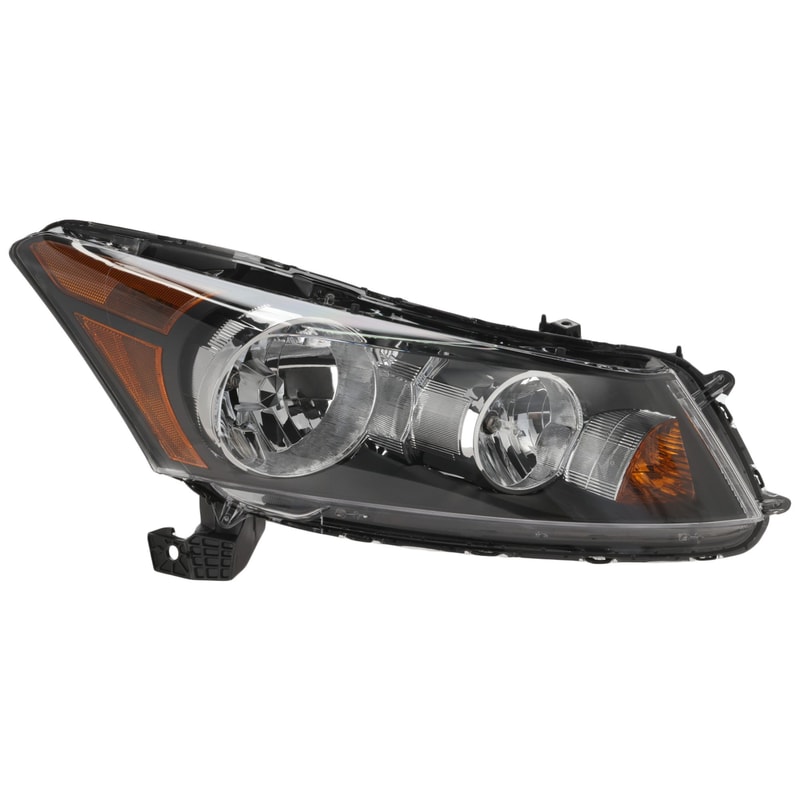 Headlight Assembly for Honda Accord Sedan 2008-2012, Right (Passenger), Halogen Light, Replacement