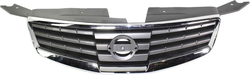 Grille Replacement for Nissan Maxima 2007-2008, Chrome Shell with Painted Black Insert